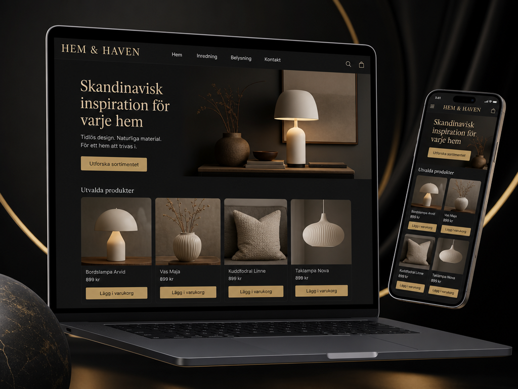 Demobutik HEM & HAVEN - Skandinavisk inredning och belysning